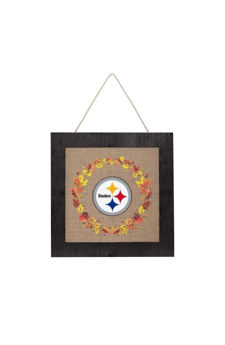 FOCO Pittsburgh Steelers 12'' Double-Sided Burlap Sign, Alternate, color, 
