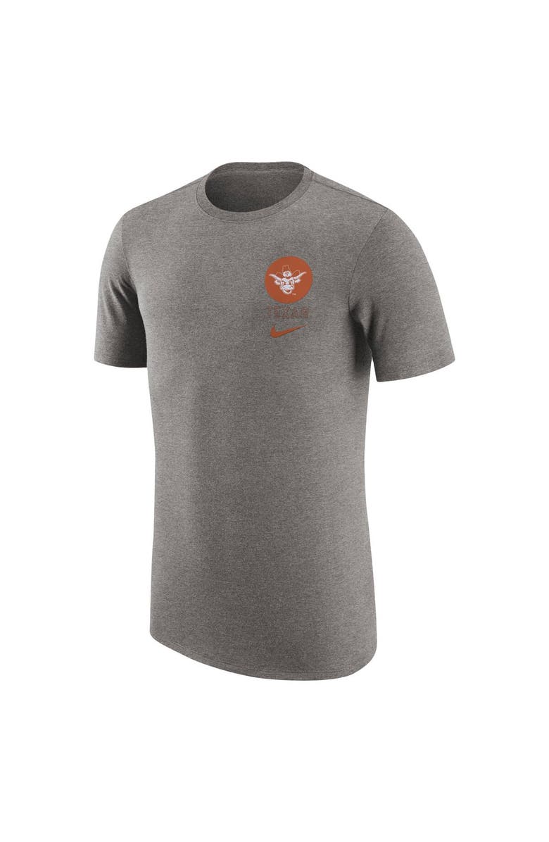 Nike Men's Nike Heather Gray Texas Longhorns Retro Tri-Blend T-Shirt, Alternate, color,