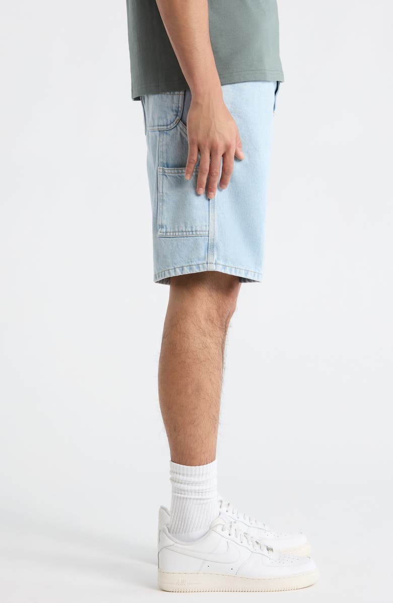 Carhartt Work In Progress Single Knee Loose Fit Denim Shorts, Alternate, color, Blue (Heavy Stone Bleached)