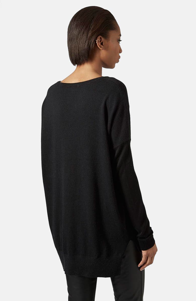 Topshop V-Neck Sweater, Alternate, color,