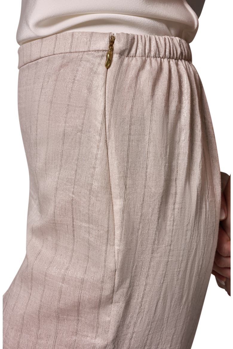 Shine Pinstripe Wide Leg Pants, Alternate, color, SISAL/ CANYON