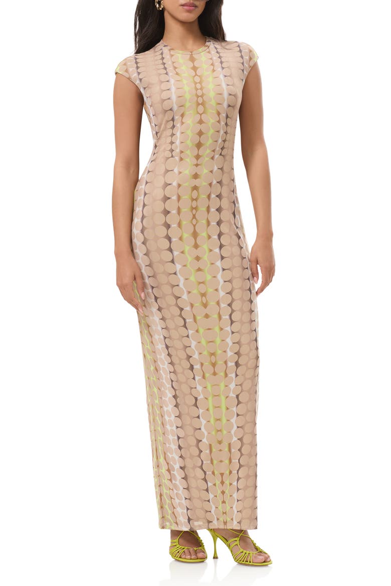 Cody Body-Con Maxi Dress, Main, color, TONAL DOT