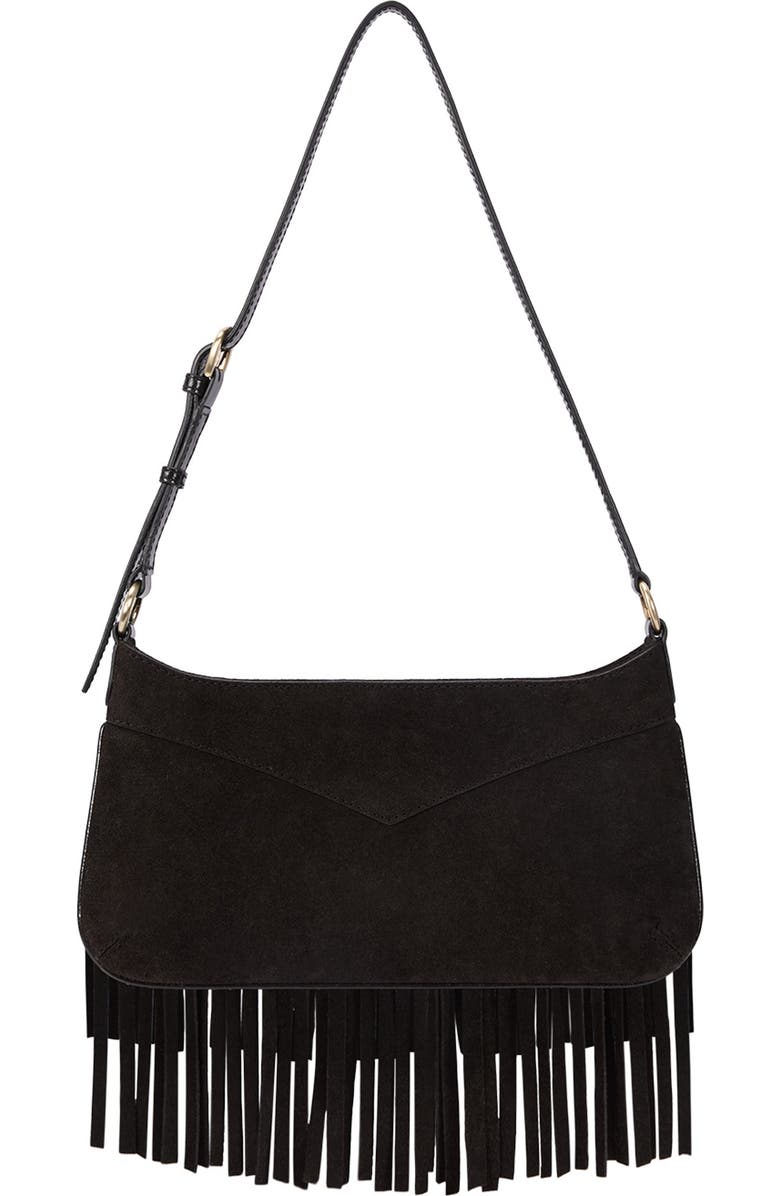 Oryany Fringe Leather Shoulder Bag, Alternate, color,