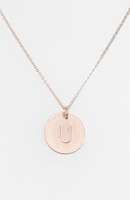 Nashelle 14k-Gold Fill Initial Disc Necklace