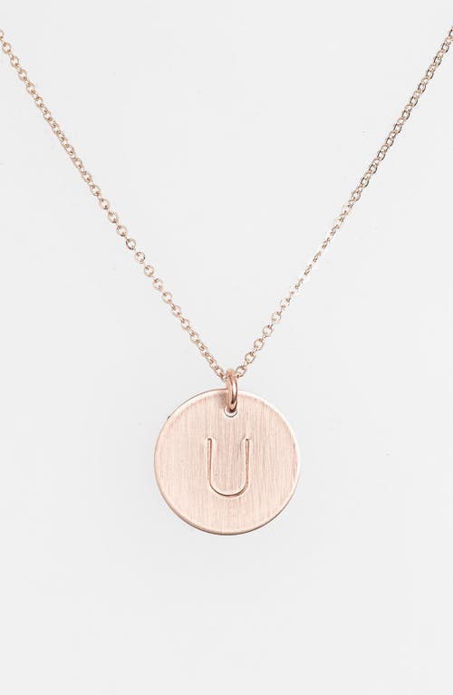 Nashelle 14k-Gold Fill Initial Disc Necklace in 14K Gold Fill U 