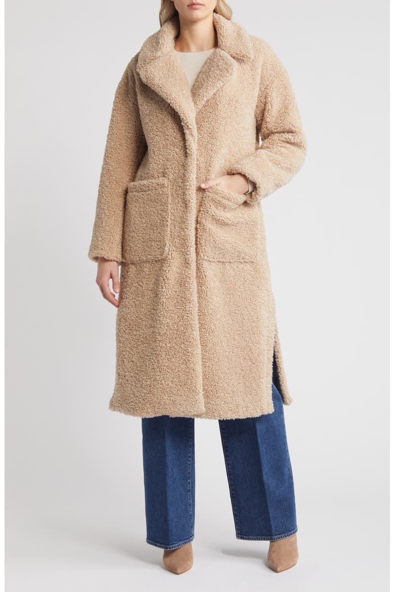 BCBGMAXAZRIA Faux Shearling Teddy Coat (Women) | Nordstrom