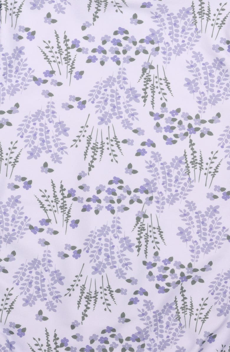 TINY TRIBE Spring Garden Ruffle Long Sleeve One-Piece Rashguard Swimsuit, Alternate, color, 