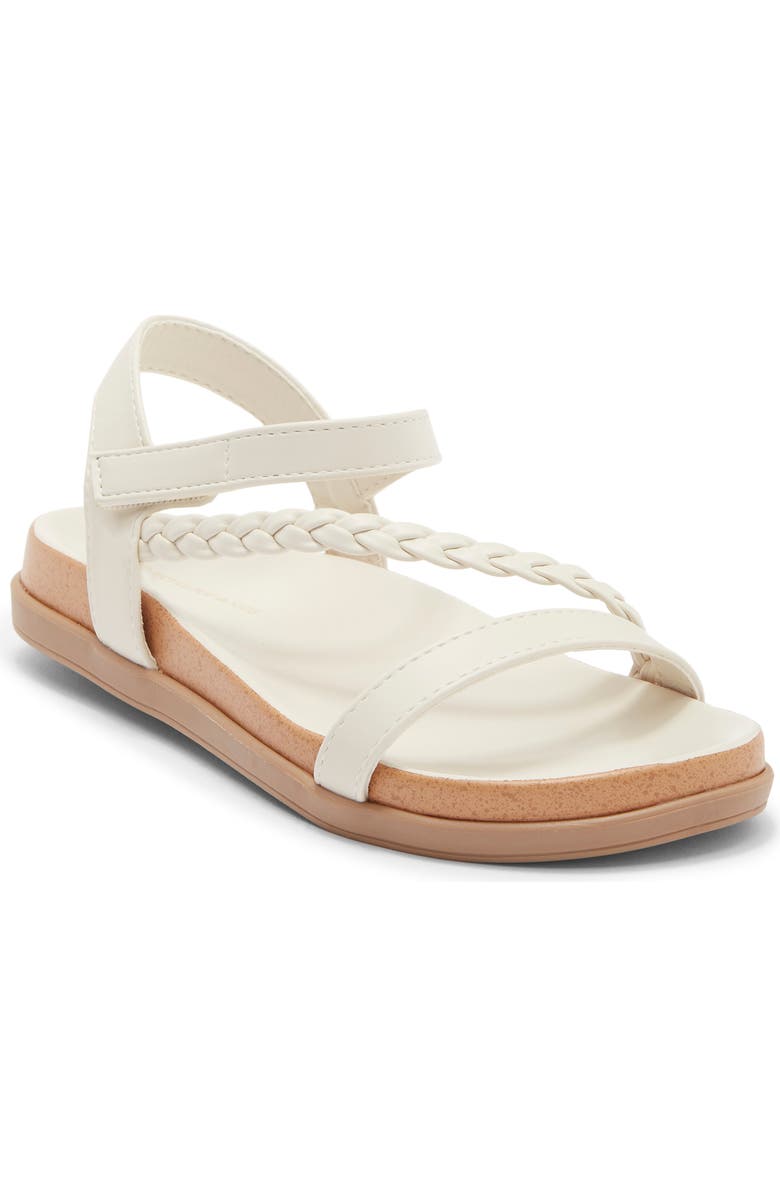 Project Cloud Kids' Leap Strappy Sandal, Main, color, White