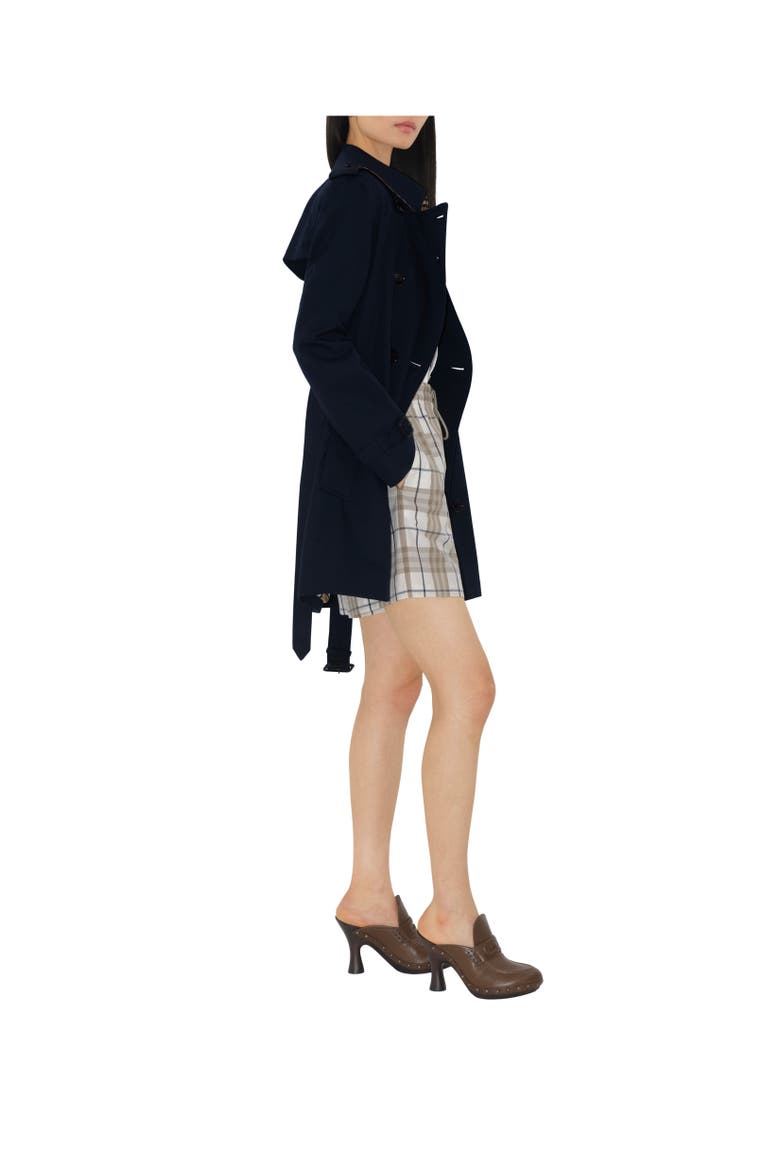 Short Kensington Heritage Trench Coat, Alternate, color, Coal blue