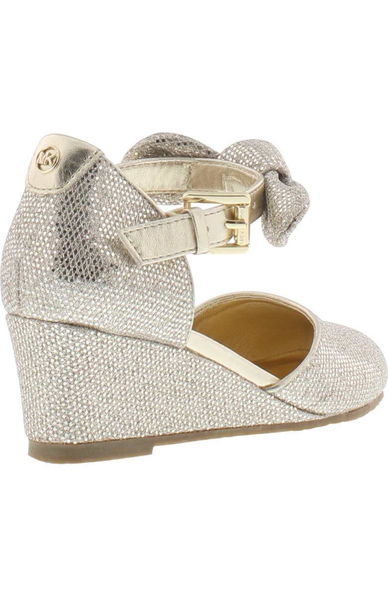 MICHAEL Michael Kors Bijou Seti Metallic Bow Strap Wedge, Alternate, color,