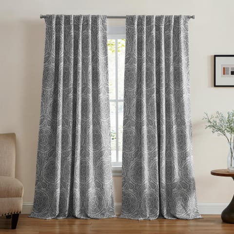 Giovanni Medallion Blackout Window Curtain Panel
