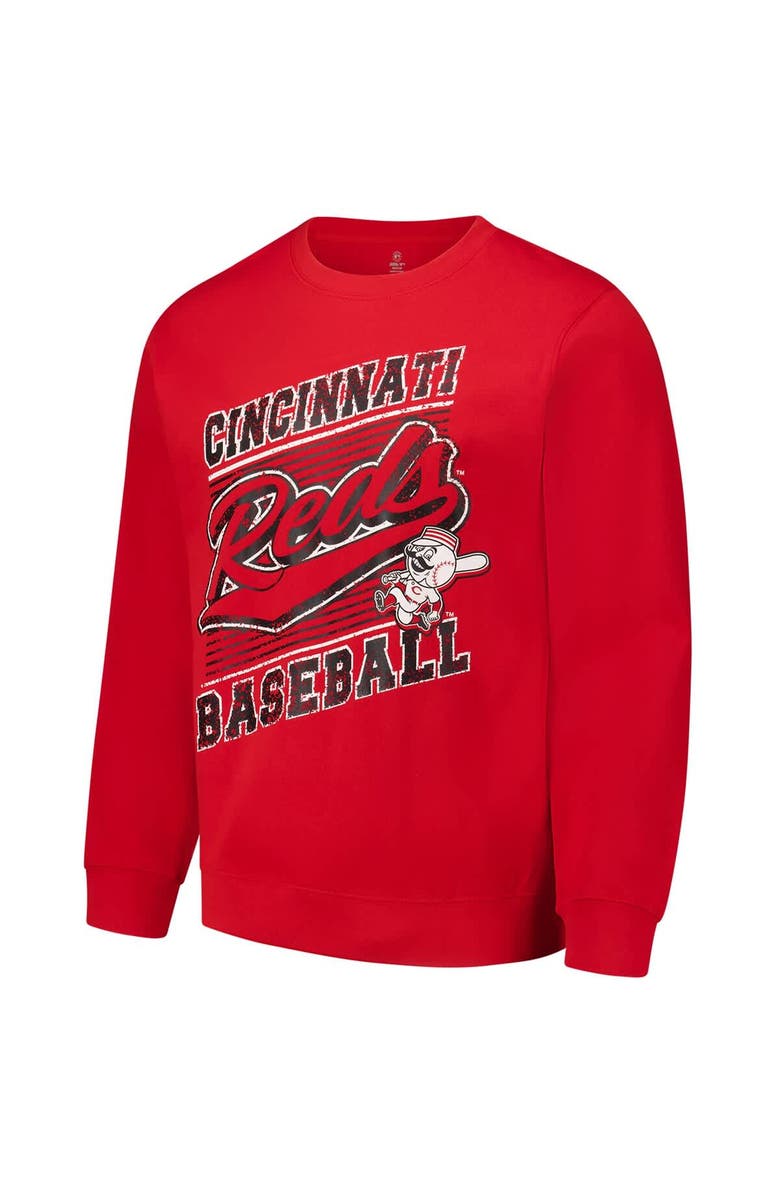 STITCHES Men's Stitches Red Cincinnati Reds Pullover Sweatshirt, Alternate, color, 
