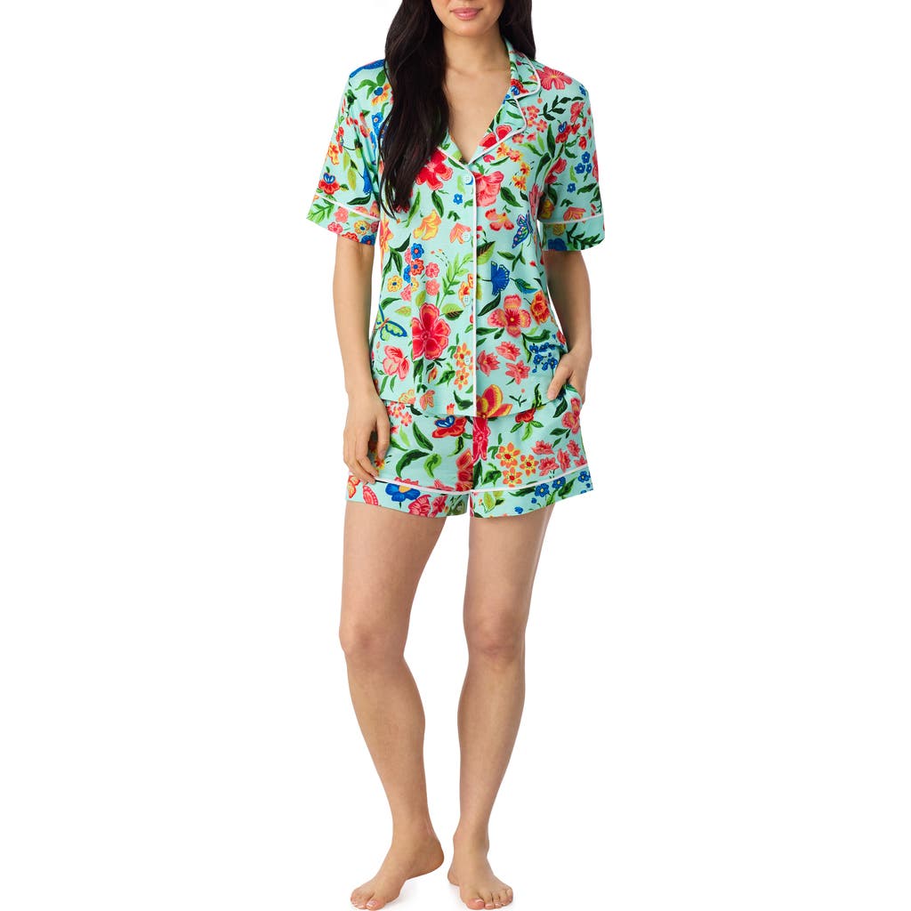Room Service Pjs Print Short Pajamas In Blue