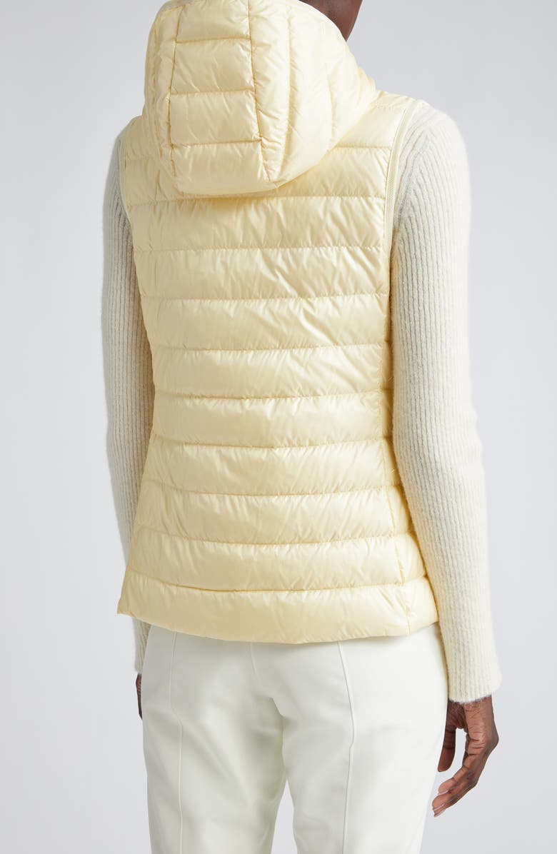 Moncler Glygos Hooded Down Vest, Alternate, color, Yellow