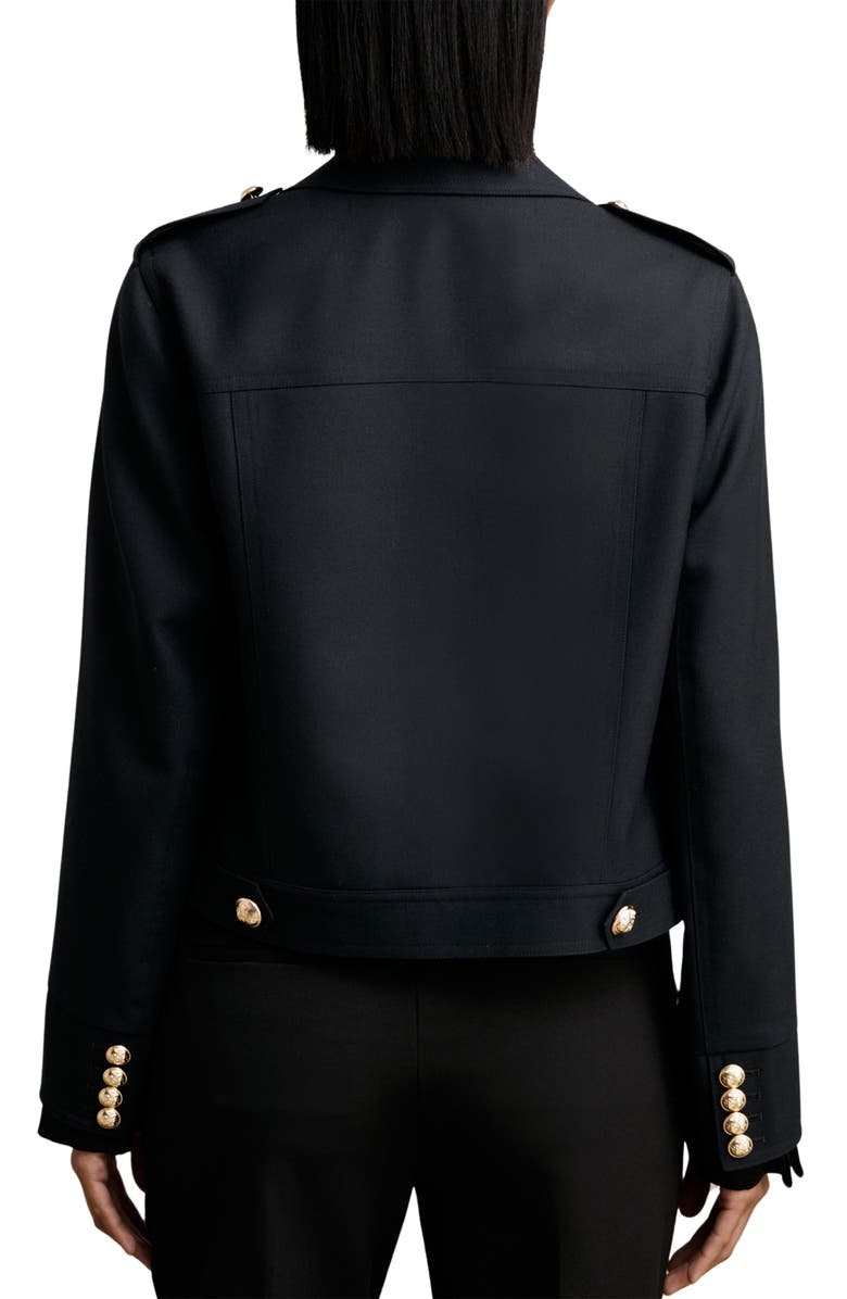 Reiss Jaque Wool Blend Jacket, Alternate, color, Black