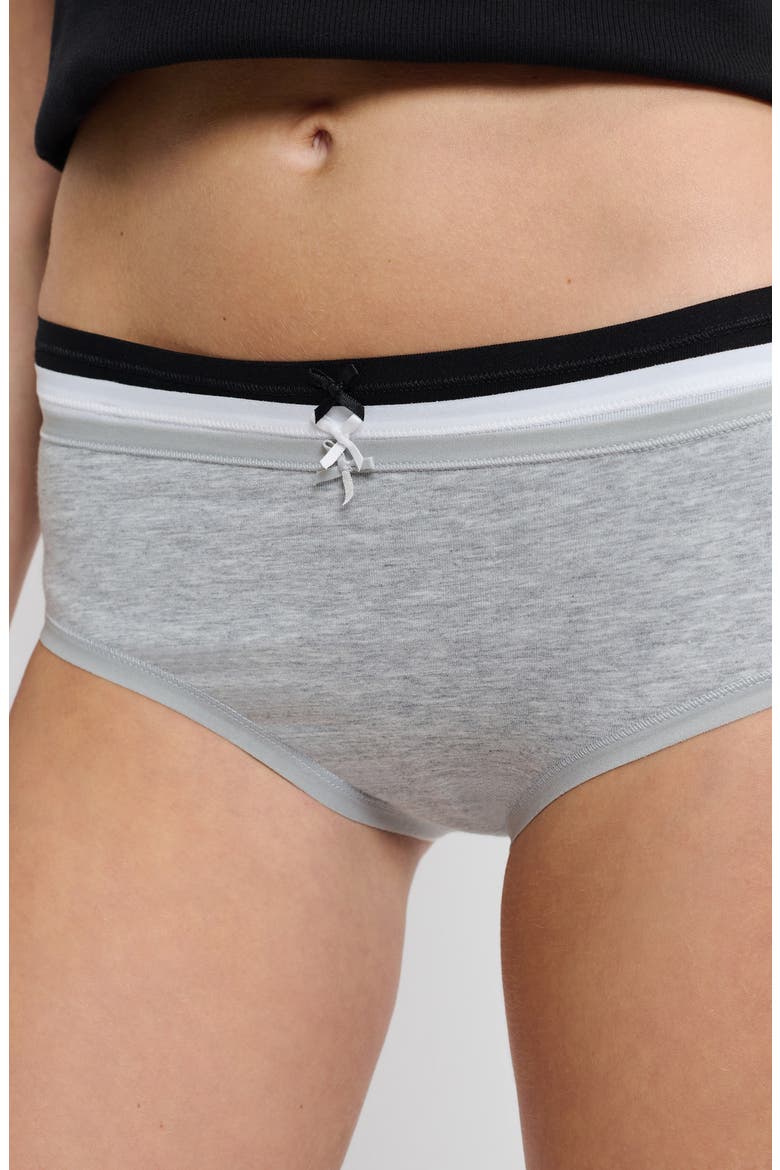 3-Pack Cotton Jersey Shorties, Alternate, color, MULTI GREY