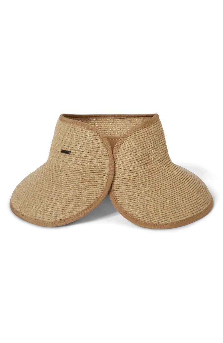 Brixton Ivy Packable Straw Visor, Alternate, color,