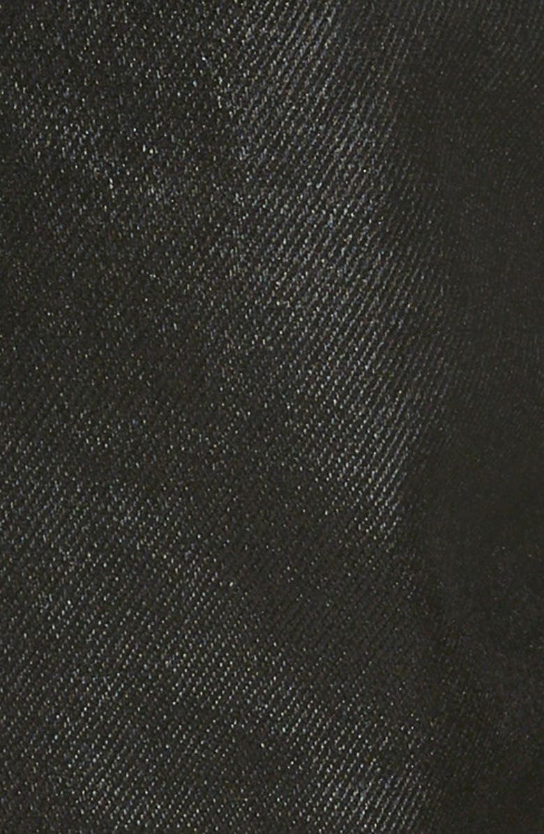 Balmain Coated Low Rise Flare Cuff Bootcut Jeans, Alternate, color,