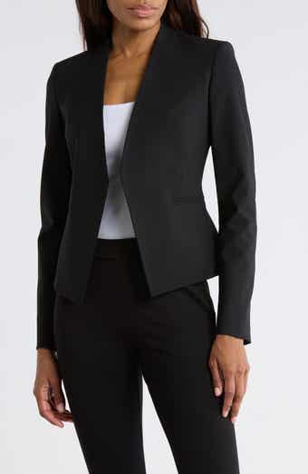 Theory Lanai Open Front Stretch Wool Blazer