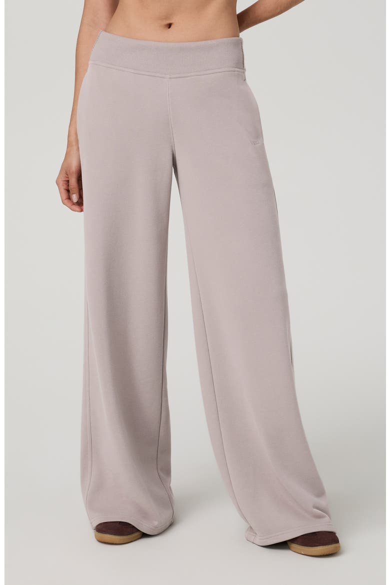 Sedona Mid Rise Wide Leg Sweatpants, Main, color, SOFT PEWTER