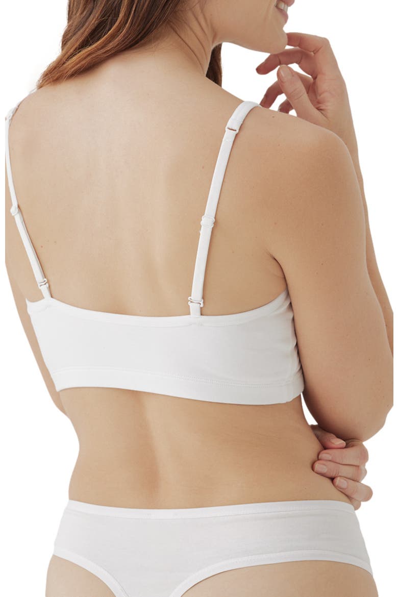 Organic Cotton Everyday Strappy Scoop Bralette, Alternate, color, White