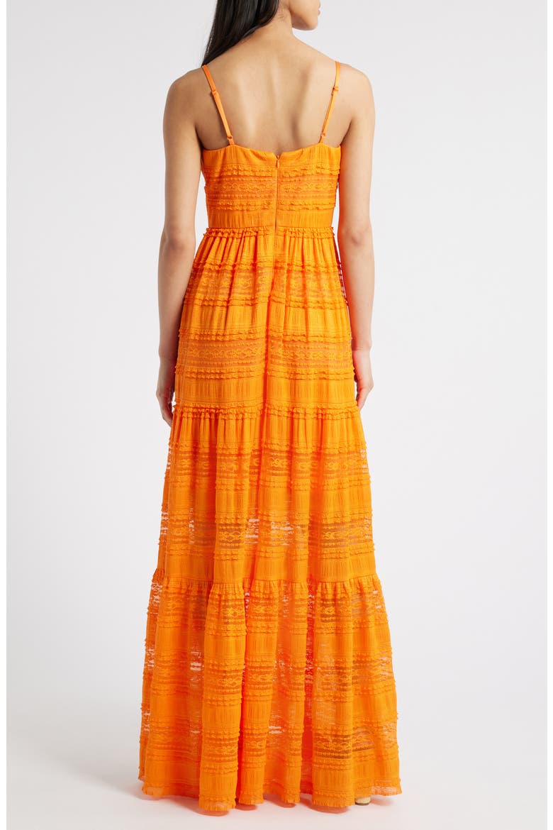 Lace Inset Detail Maxi Sundress, Alternate, color, ORANGE