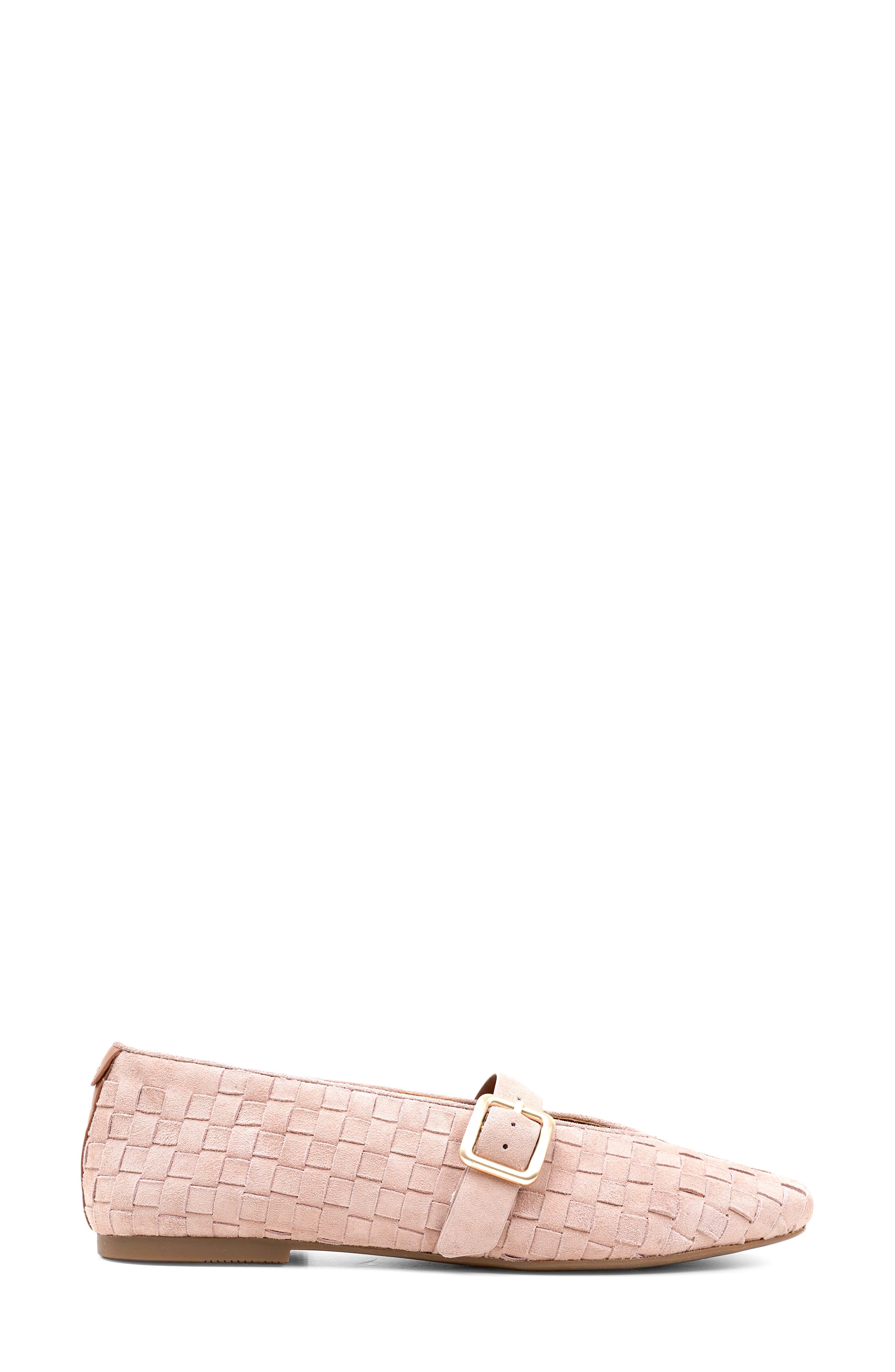 Winifred Woven Mary Jane Flat, Alternate, color, LIGHT PINK SUEDE