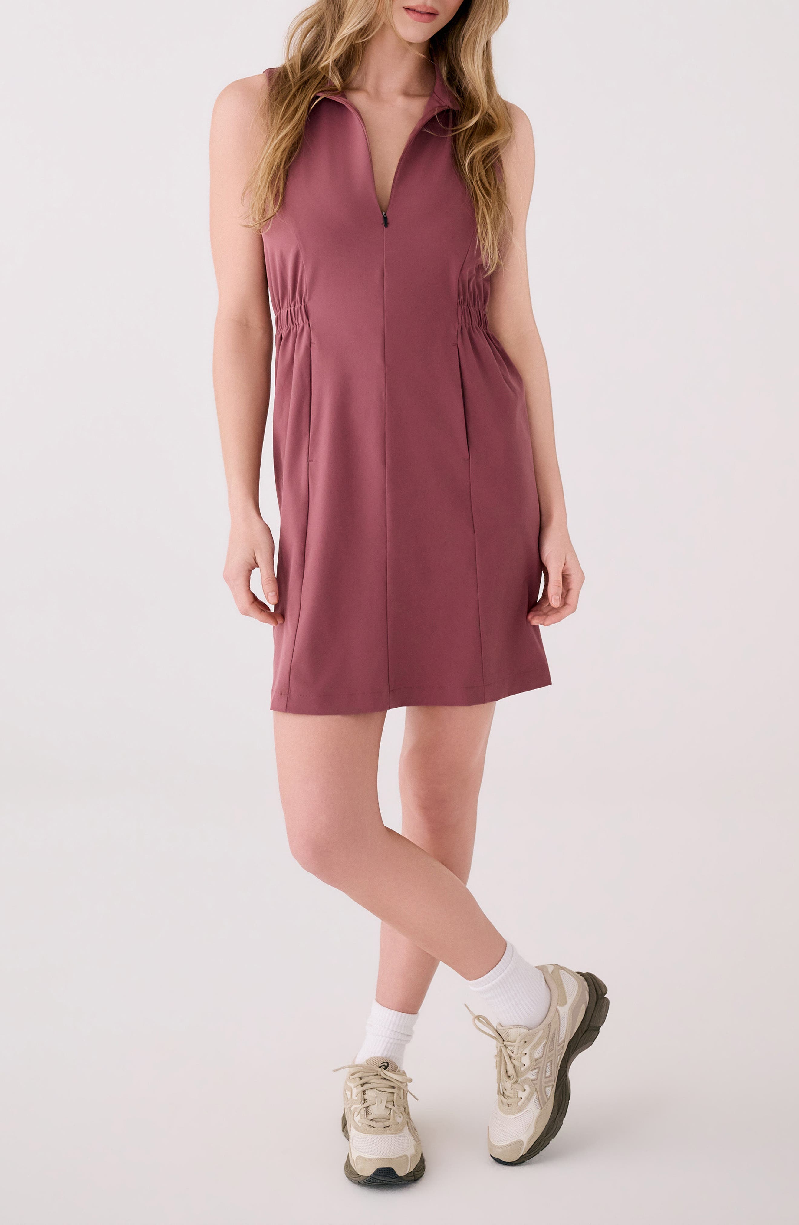 Olive Sleeveless Shirtdress - image 5