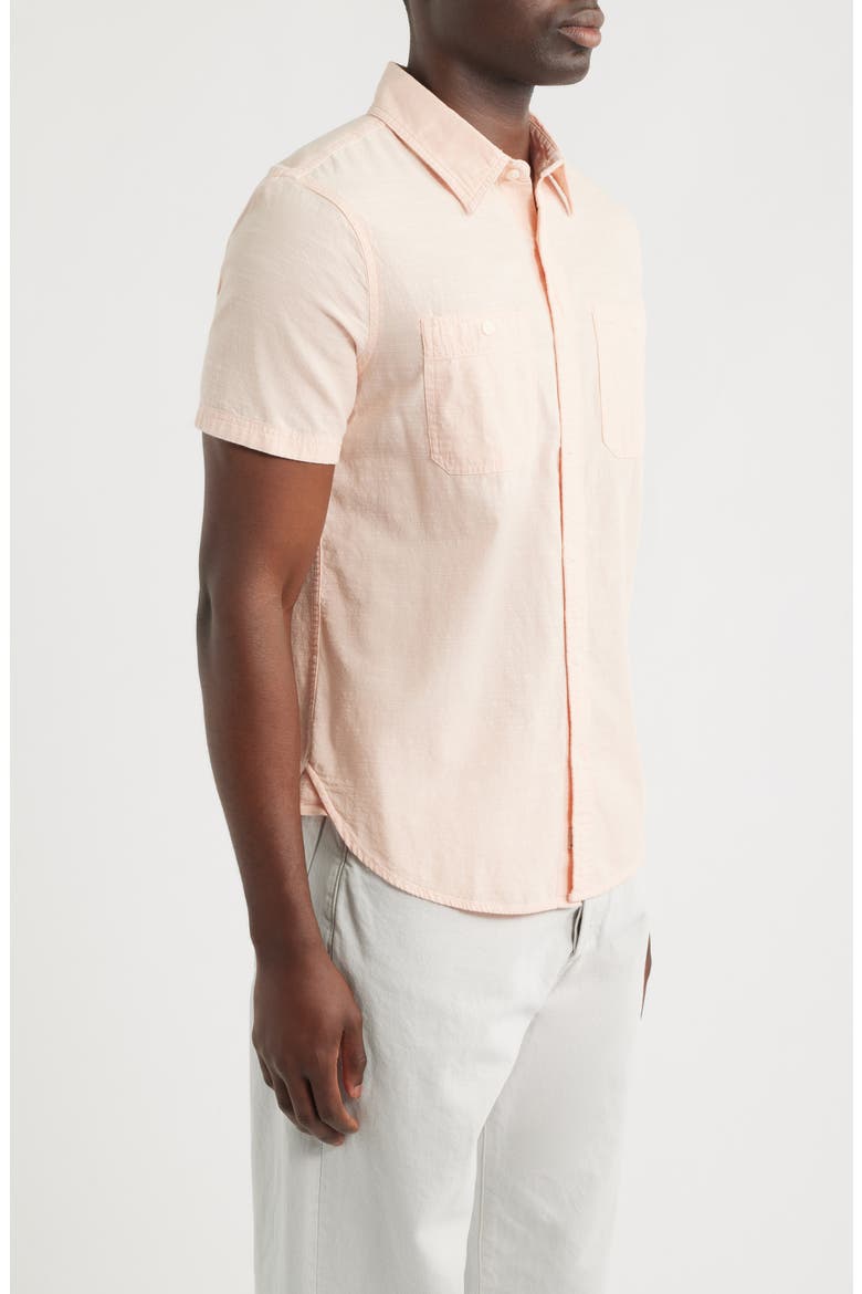 Mason Classic Fit Short Sleeve Button-Up Work Shirt, Alternate, color, VINTAGE PINK