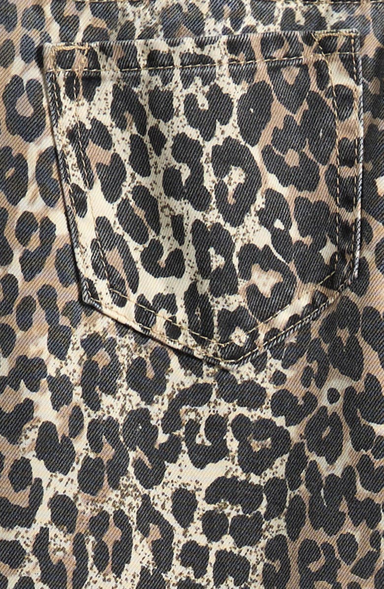 Tractr Kids' Leopard Print Wide Leg Jeans, Alternate, color, Washed Leopard
