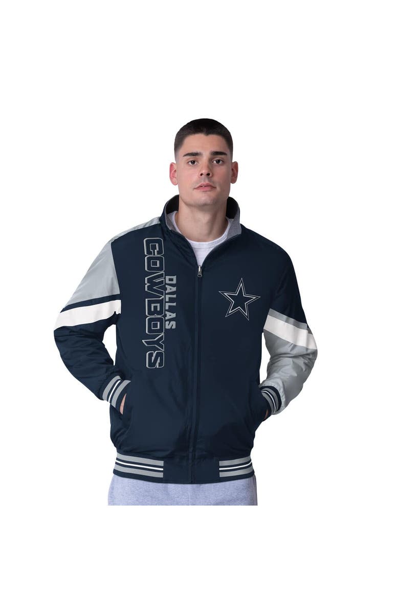 G-III SPORTS BY CARL BANKS Men
s G-III Sports by Carl Banks Navy Dallas Cowboys Strong Arm Reversible Full-Zip Jacket, Main, color, Navy