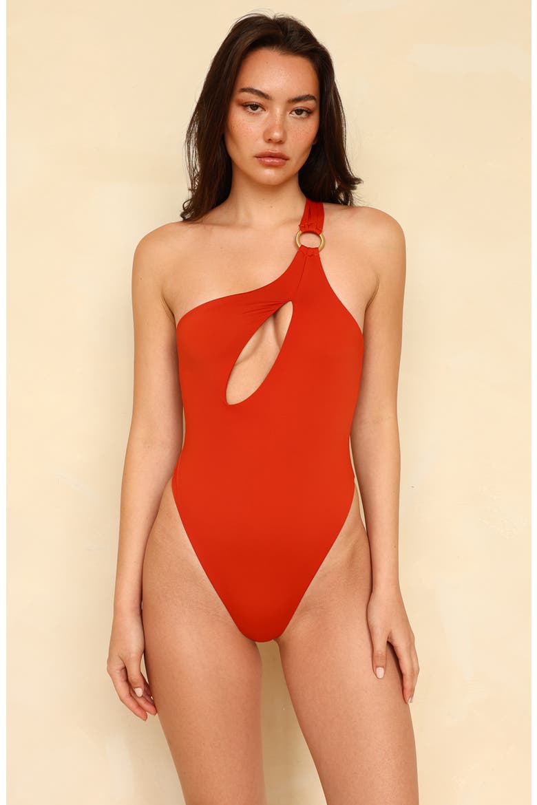 Secret Swim One Piece, Alternate, color, Molten Lava