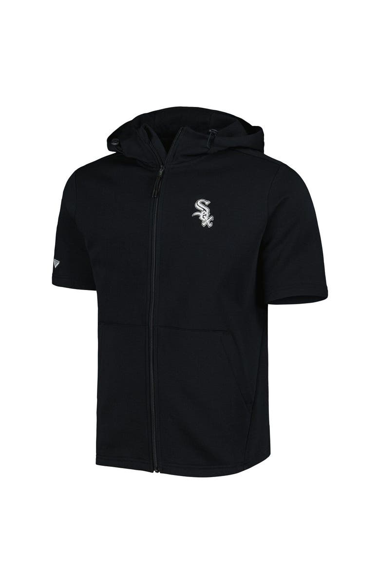LEVELWEAR Men's Levelwear Black Chicago White Sox Recruit Full-Zip Short Sleeve Hoodie, Alternate, color, Black