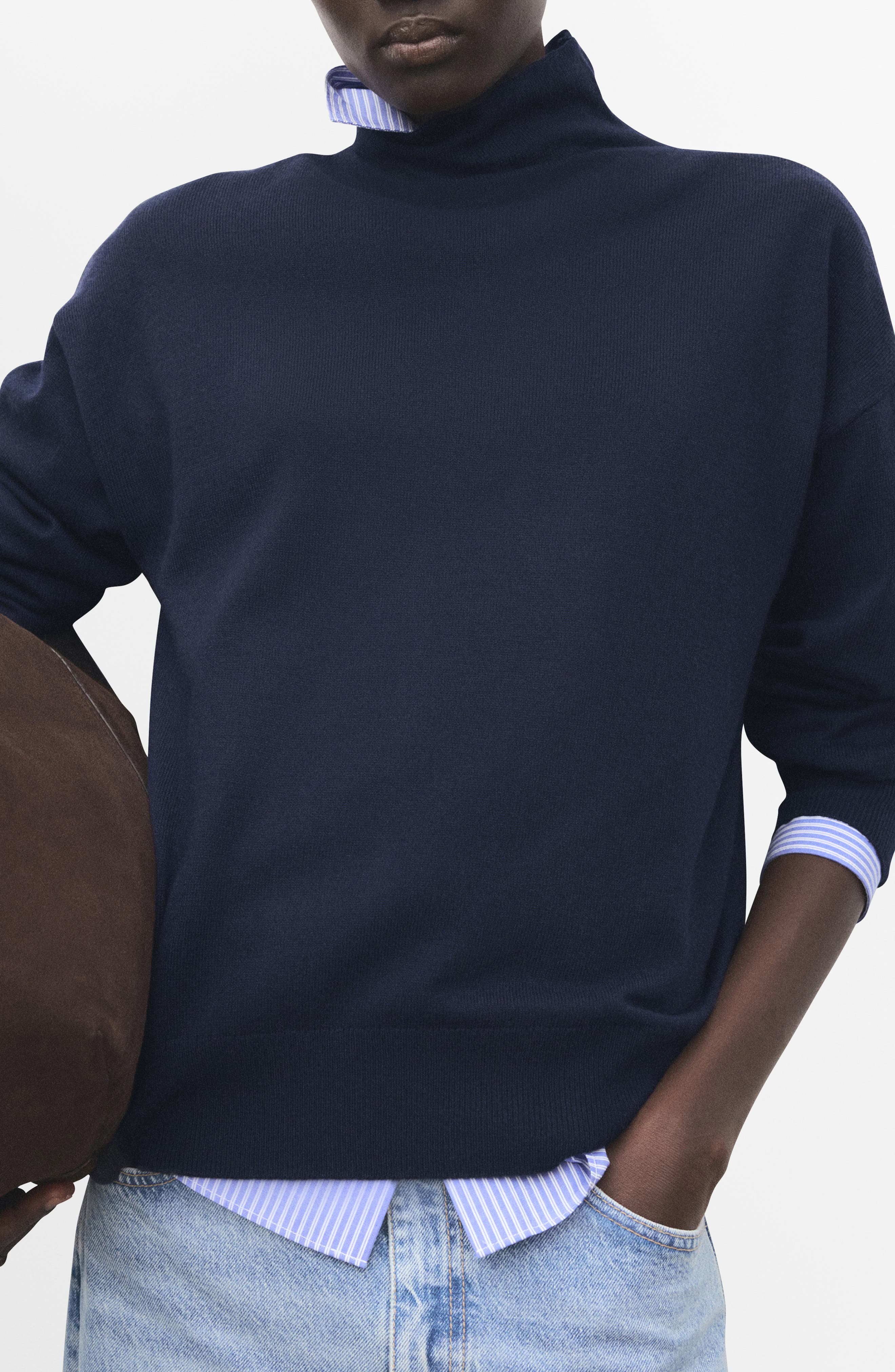 Draped Turtleneck Sweater - image 3