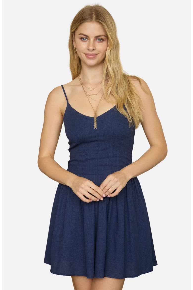 Fit & Flare Minidress, Alternate, color, NAVY