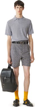 Lanvin Black Merino Wool Polo Shirt