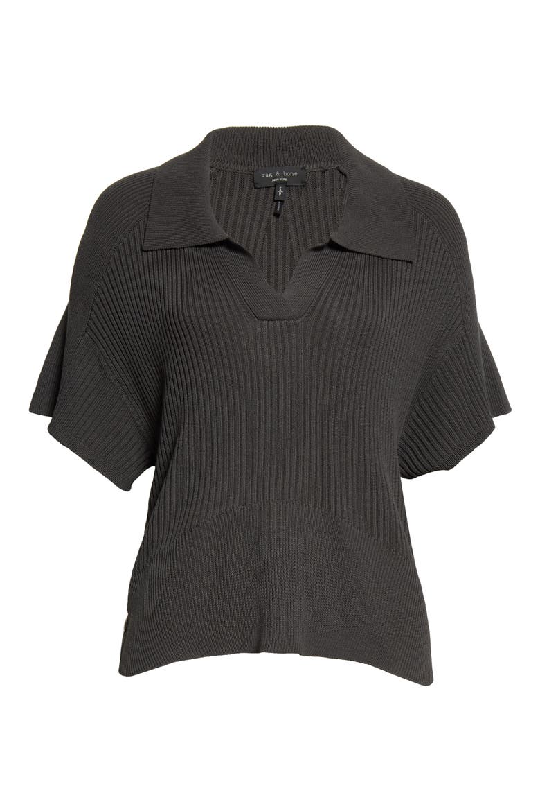 Rib Polo, Alternate, color, DARK GREY