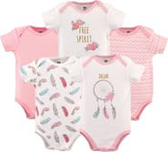 Hudson Baby 5Pk of Soft Cotton One-Pieces