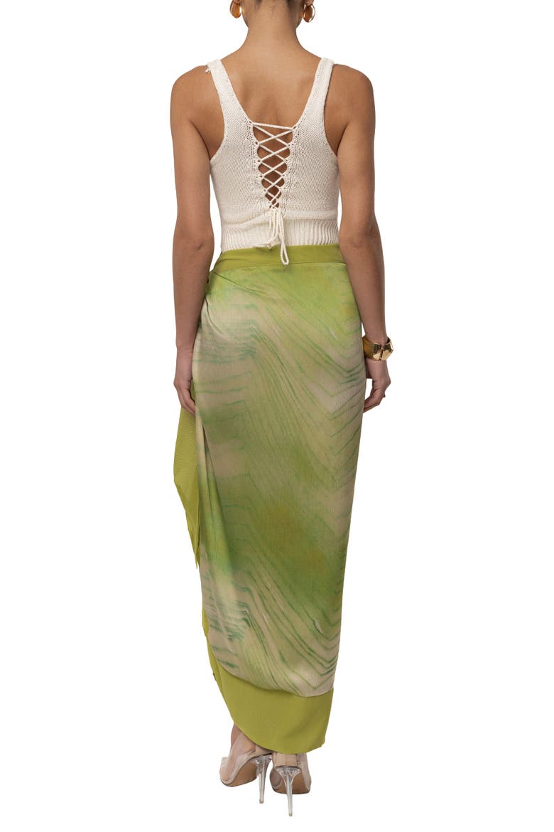 Bahía Wrap Skirt, Alternate, color, Green