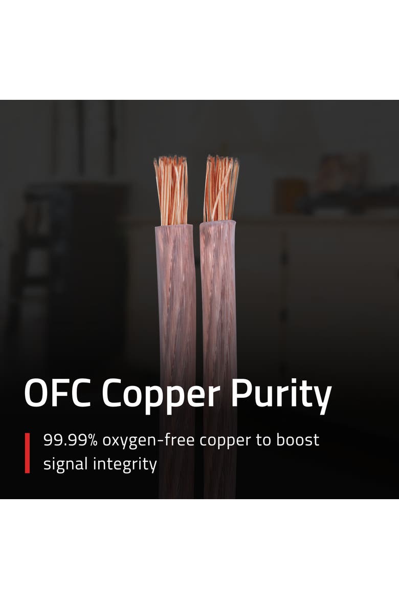 12AWG 50ft Speaker Wire, Oxygen-free Copper Cable, for Hi-Fi Speakers, Alternate, color, Brown