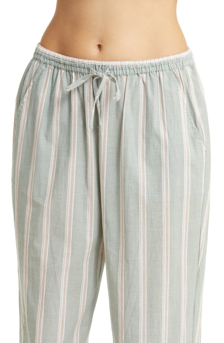 Eberjey Stripe Sandwashed Organic Cotton Pajamas, Alternate, color, 