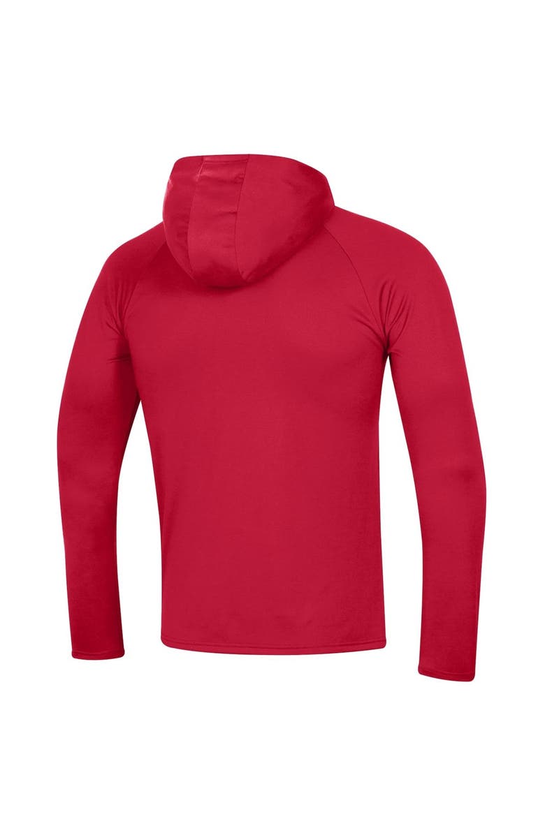 Under Armour Red Maryland Terrapins 2023 On Court Bench Shooting Long Sleeve Hoodie T-Shirt, Alternate, color, 