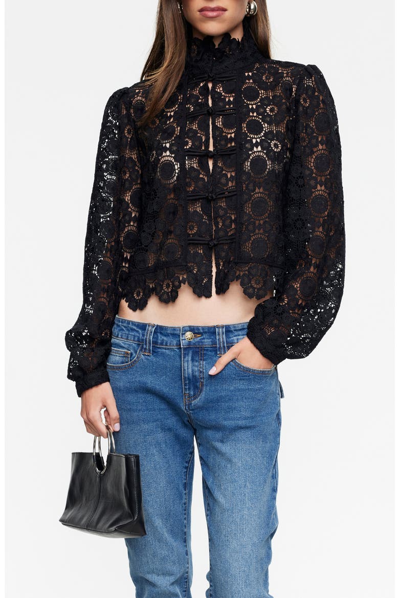 Overtime Lace Top, Main, color, NOIR