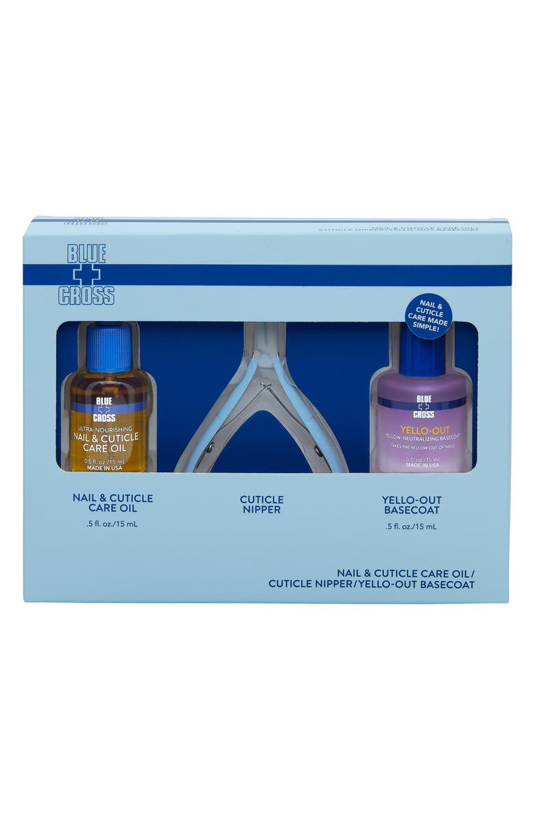BLOSSOM Blue Cross 3-Piece Nail Gift Set $25 Value, Main, color, 
