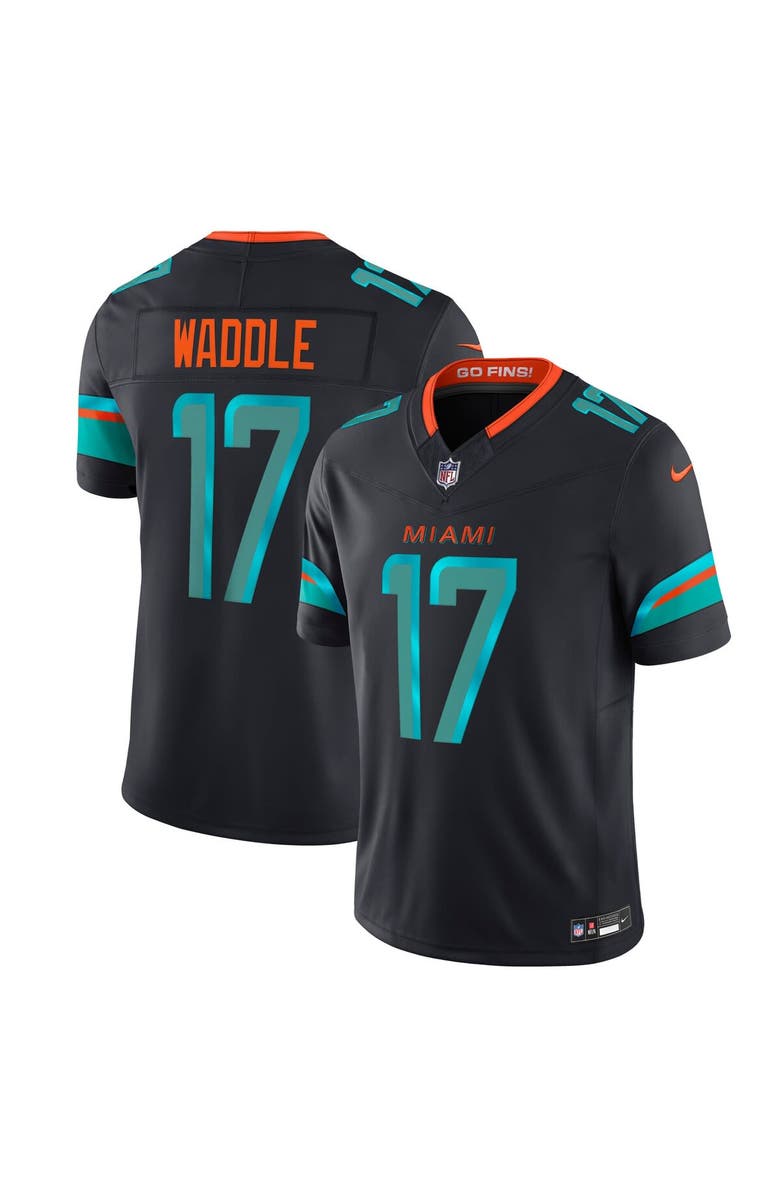 Nike Men's Nike Jaylen Waddle Pitch Blue Miami Dolphins 2025 Rivalries Collection Limited Jersey, Main, color, 