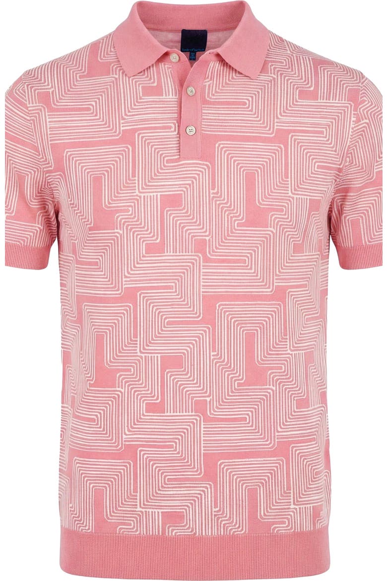 Inter Twine Mens Merino Silk Cashmere Polo, Alternate, color, INTER TWINE PINK