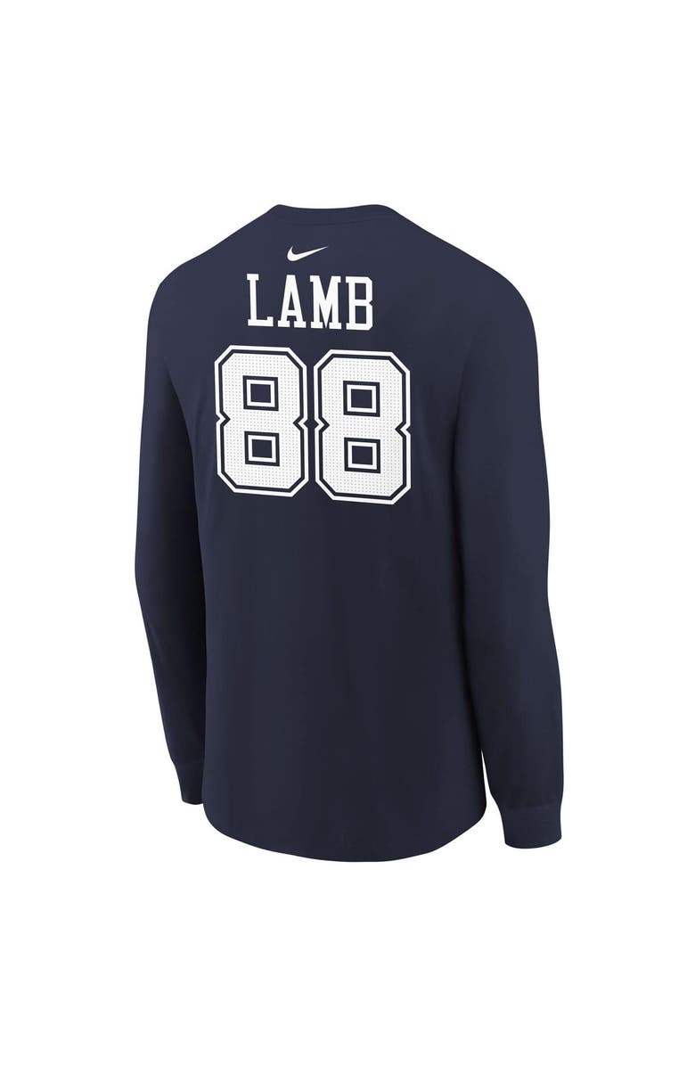 Nike Youth Nike CeeDee Lamb Navy Dallas Cowboys Player Name 
Number Long Sleeve T-Shirt, Alternate, color, Navy