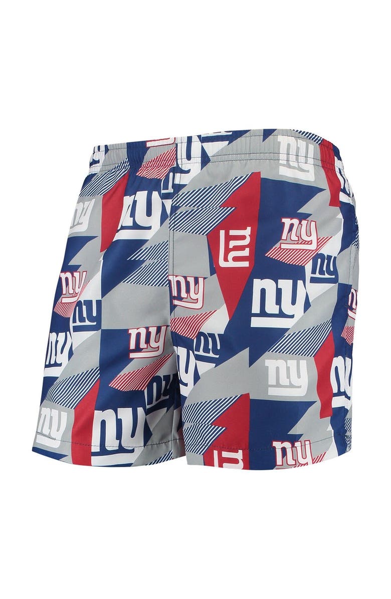 FOCO Men's FOCO Royal/Red New York Giants Geo Print Swim Trunks, Alternate, color,