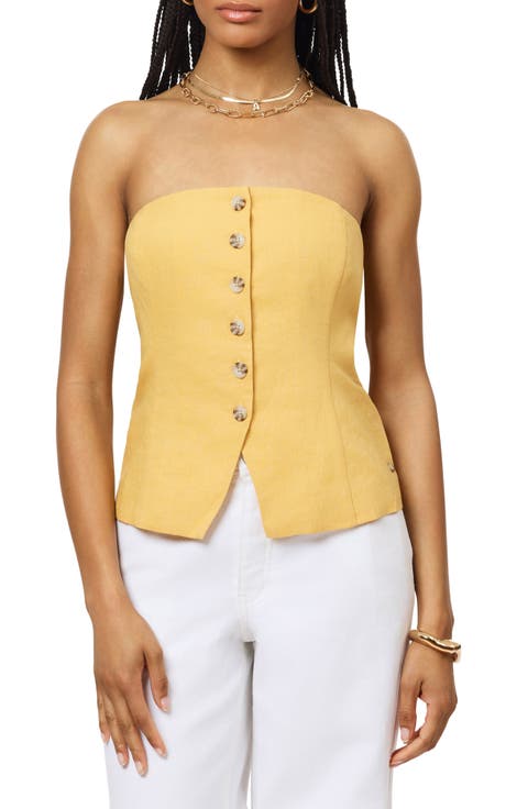 Strapless Button Vest
