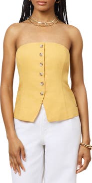 Scotch & Soda Strapless Button Vest
